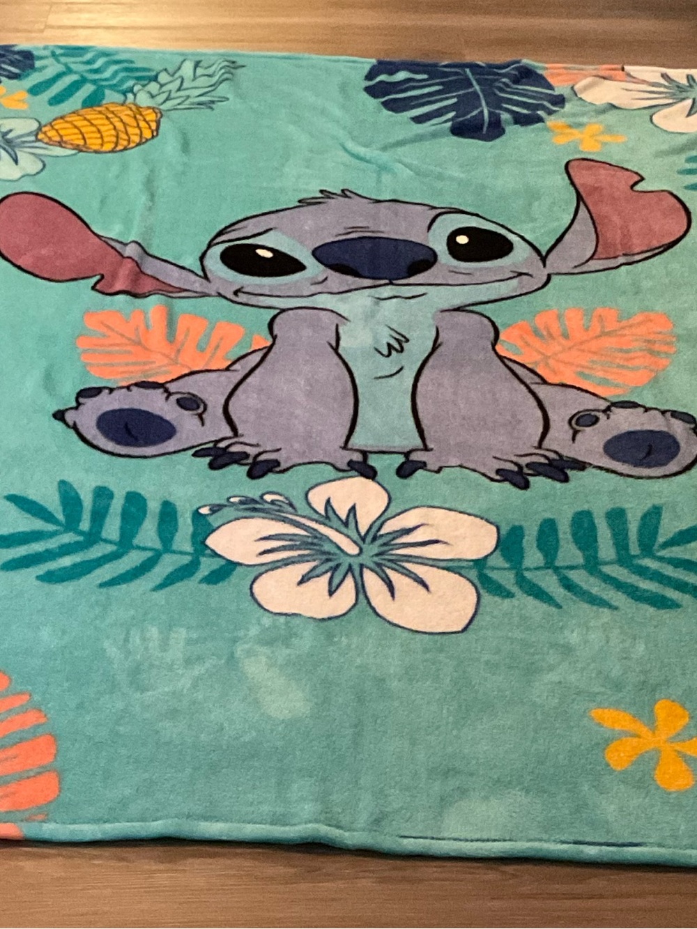 Disney | Stitch Blanket in Aqua, Coral, Navy and Yellow